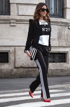 Adidas Pants Outfit, Outfits Sporty, Chique Outfit, Sport Chic