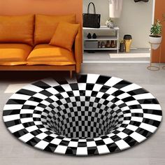 PRICES MAY VARY. 【Design】Amazing 3D vortex rug, realistic optical illusion design, and will definitely surprise your visitors. It is fashion style as one of the best popular rug of the young. 【Occasion】The carpet is the perfect complement to the bedroom, bathroom, living room, hall, study, children's room, Laundry room, corridor, garden, porch, art gallery etc. 【Technology】The design of carpet features adopts 3D spray printing technology, so as to achieve the effect of clear pattern, bright colo Illusion Rug, 3d Illusion, Living Room Flooring, Comforter Cover, Room Flooring, Optical Illusion, Samoa, Cool Rugs, White Rug