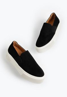 Katherine Platform Slip On Sneaker | maurices Black Sports Slip-ons With Textured Sole, Comfortable Synthetic Platform Slip-ons, Flat Synthetic Slip-ons With Cushioned Footbed, Black Sporty Slip-ons With Cushioned Footbed, Black Slip-ons With Textured Sole For Sports, Black Synthetic Sporty Slip-ons, Sporty Slip-ons With Textured Sole And Round Toe, Synthetic Slip-on Sneakers With Cushioned Footbed And White Sole, Comfortable Flat Platform Sneakers