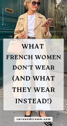 What are the things French women never wear, and what do they choose instead? If you’re looking to avoid common styling mistakes, this guide is for you. In this post, explore the timeless French women aesthetic with French attire tips, French outfit ideas, and learn how to dress like a French woman with effortless Parisian chic! Chic Outfits, Clothing Items