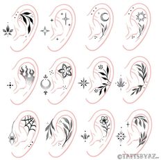 an image of ear tattoo designs