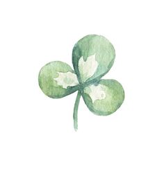 a four leaf clover painted in watercolor