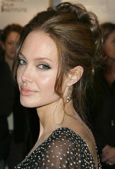 Angelina Jolie Updo, Haircuts Highlights, Angelina Jolie Hair, Mother Of The Groom Hairstyles, High Updo, Hairstyles And Haircuts, Highlights Hair, Updo Styles, Long Hair Updo