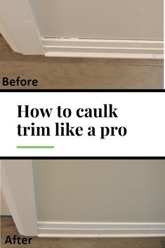 the before and after pictures show how to paint trim on a refrigerator freezer door