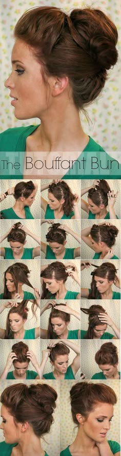 Super Easy Knotted Bun Updo and Simple Bun Hairstyle Tutorials - Abby Pretty Dresses Easy Updo Hairstyles Tutorials, Bouffant Bun, Updo Hairstyles Tutorials, Easy Updo Hairstyles, Easy Bun Hairstyles, Fishtail Braid, Short Hairstyle