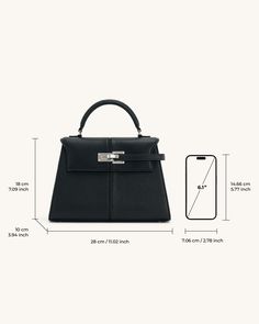 Black Handheld Flap Bag For Formal Occasions, Black Flap Bag With Silver-tone Hardware For Business, Daily Use Evening Satchel With Hasp Closure, Business Clutch Bag With Branded Hardware, Formal Handheld Shoulder Bag With Branded Hardware, Black Top Handle Flap Bag With Silver-tone Hardware, Black Rectangular Briefcase With Silver-tone Hardware, Office Satchel Clutch With Hasp Closure, Elegant Black Briefcase With Silver-tone Hardware