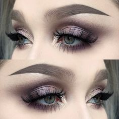 Gray Makeup, Brows Makeup, Makeup Brows, Best Eyeshadow Palette, Grey Eyes, Best Eyeshadow, Elegant Makeup