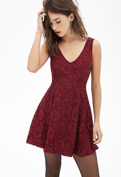 $27.80 | V-Cut Floral Lace Dress | Forever 21 - 2000119282 Sweetheart Neckline Dress, Dapper Day, Formal Cocktail Dress, New Years Eve Dresses, Eve Dresses, Floral Lace Dress, Backless Wedding Dress, Black Swan