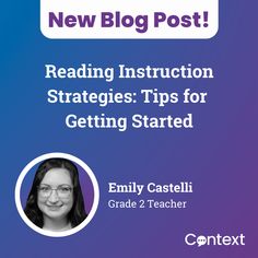 a blue and purple background with the words new blog post reading instructions tips for getting started