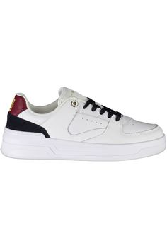 Tommy Hilfiger White Leather Women Women's Sneaker Tommy Hilfiger Logo, Casual Footwear, White Trainers, Look Casual, Dominican Republic, Leather Accessories, Satchel Bags, White Leather, Fashion Games