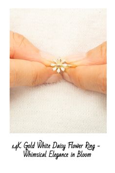 Our 14K Gold Daisy Ring exudes whimsical elegance, celebrating the beauty of nature with its meticulously crafted 10mm white daisy flower. Available in Gold, Rose Gold, or White Gold, each option enhances the ring's charm. Handcrafted from real 14K solid gold, it promises lasting beauty and quality. Whether as a personal treat or a thoughtful gift, this dainty floral ring adds a touch of spring to any outfit, symbolizing freshness and innocence with its delightful design. White Daisy Flower, Dainty Band, Daisy Ring, Solid Gold Band, Floral Ring, White Daisy, 14k Gold Ring, Flower Ring, In Bloom