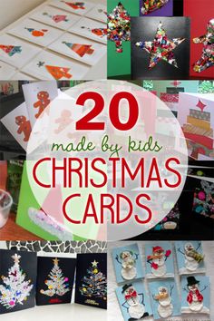 christmas cards with the words 20 made by kids