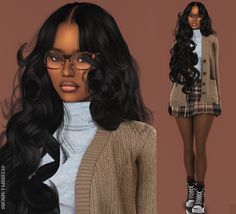 Sims 4 Black Hair Alpha, Sims4 Cc Baddie Hair, Black Sims Characters, Sims 4 Locs Female, Ts4 Cc Baddie Hair, Sims 4 Babytears Cc, 4c Hair Sims 4 Cc, Kikovanity Sims 4 Cc, Sims 4 Curly Hair Cc Patreon