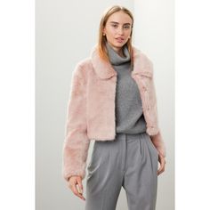 Pink faux fur (100% Acrylic). Lining (95% Polyester, 5% Elastane). Jacket. Long sleeves. Collar. Pull on. 18" from shoulder to hemline. Imported. Pink Faux Fur, Rent The Runway, Jacket Long, Old Hollywood Glamour, Closet Designs, Hollywood Glamour, Old Hollywood, Pretty In Pink, Faux Fur