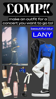 an ad for lany cosmetics with the caption'make an outfit for a concert you want to go to '