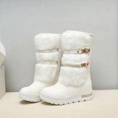 Winter Boots White, Wedding Snow, Winter Boots Black, Fur Design, Boots White, Winter Shoes For Women, Work Place, Snow Boots Women, Winter Snow Boots