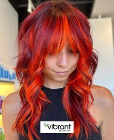 Cheveux Oranges, Sunset Hair, Fire Hair, Vivid Hair Color, Red Hair Inspo, Creative Hair Color, Bright Hair, Summer Hair Color For Brunettes, Edgy Hair