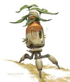 ArtStation - Robo-moods: Tender, Mariia Tverdohleb (Ushakova) Plant Sketch, Concept Technology, Studying Art, Old Sketches