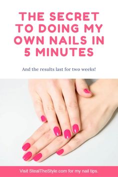 How to: 5 Minute Fingernails That Last 2 Weeks | Steal The Style Doing My Own Nails, Nail Care Diy, Nails Pedicure, No Chip Nails, Weak Nails, Fun Nail Colors, Nail Care Routine, Nail Care Tips, Nail Cuticle