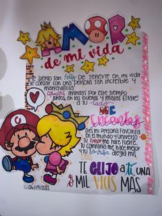 an image of a poster on the wall with some words written in spanish and english