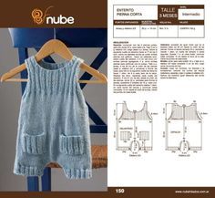 an image of a baby's knitted romper pattern