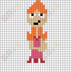 Parlor Beads, Phineas Y Ferb, 8 Bit Art, Pixel Beads, Perler Ideas, Easy Pixel Art, Phineas And Ferb, Pixel Art Pattern, Lego Art