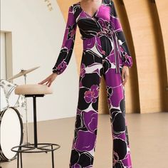 Nwt Trina Turk Regard Floral Jumpsuit Size Xs Brand New. Vivid Viola Color. , Perfect Your Casual Style With A Jumpsuit Featuring An Allover Print And Waist Tie Detail. Floral Jumpsuit, Trina Turk, Waist Tie, Casual Style, Pant Jumpsuit, Jumpsuit Romper, Girl Fashion, Pants For Women, Jumpsuit