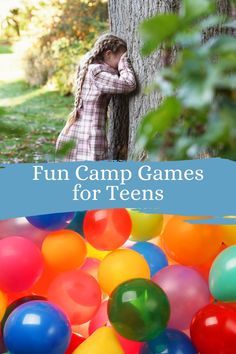 Fun Camp Games for Teens + Tweens - Fun Party Pop Camp Games For Teens, Games For Teens Party, Outdoor Games For Teens, Group Activities For Teens, Group Game Ideas, Fun Camp Games, Camping Party Activities, Challenge For Teens, Summer Outdoor Games