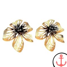 |200001034:367#Gold Lovers Embrace, Beach Earrings, Sea Lover, The Enchantments, Gold Flower, Beach Look, Formal Outfit, Earrings Collection, Gold Flowers