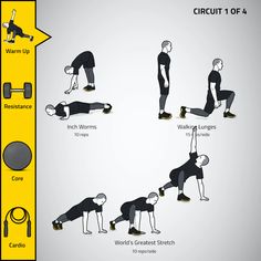 an exercise poster shows how to do the same exercises as you are doing in different places