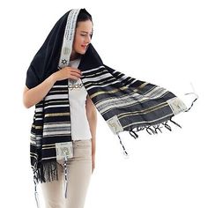 Top Rated HalleluYAH King Solomon Tallit Prayer Shawl 72 x 22 with Bag | Design (4 Color), Women's Scarves Wraps Solomon's Temple, Mexican Style Dresses, Solomons Temple, Star Shawl, Jewish Prayer, Ark Of The Covenant, Prayer Closet, Jewish Heritage, Hebrew Letters