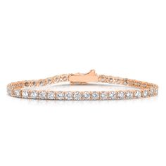 Adding some light to your wrist party - a true staple 14K Gold G/H color, SI clarity Available in 6.5" or 7": Carat total weight based on 7" wrist Please allow 2 weeks Rose Gold Vvs Clarity Bracelet, Classic Diamond Cut Rose Gold Bracelet, Classic Rose Gold Bracelet With Diamond Cut, Fine Jewelry Rose Gold Bracelet With Brilliant Cut, Luxury Rose Gold Bracelet With Prong Setting, Fine Jewelry Rose Gold Bracelets With Vvs Clarity, Classic Rose Gold Diamond Cut Bracelet, Rose Gold Bracelet With Brilliant Cut Diamonds, Classic Rose Gold Bracelet With Brilliant Cut