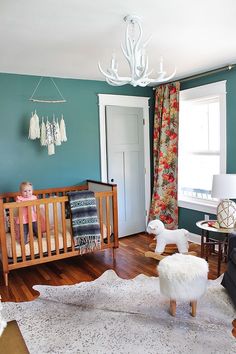 Teal Nursery, Eclectic Nursery, Summer Home, Gender Neutral Nursery, Big Girl Rooms, Nursery Inspiration, Boho Nursery, Baby Furniture, Nursery Design