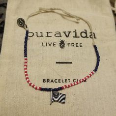 Pura Vida American Flag Seed Bead Bracelet Flag And P Charm Are Silver Toned Smoke Free Home Bracelets Western, Jewelry Pura Vida, Pura Vida Jewelry, Seed Bead Bracelet, Bead Bracelets, Seed Bead Bracelets, Bead Bracelet, Seed Bead, Womens Jewelry Bracelets