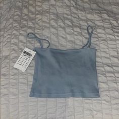 Brand New Blue Crop Top Tank Top For Spring, Tops Brandy Melville, Brandy Melville Tank Top, Brandy Melville Tank, Fun Clothes, Fairytale Art, Funny Short, Brandy Melville Tops, Cute Simple Outfits