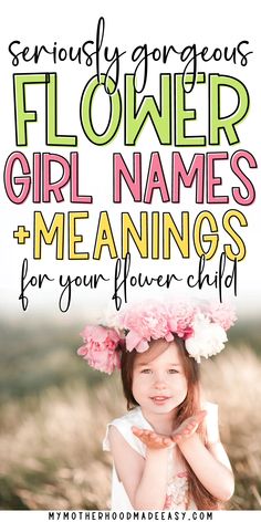 pretty flower names for girls