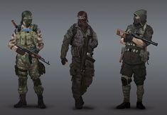 Modern Soldier Fantasy Art, Special Forces Artwork, Terrorists Art, Tactical Character Art, Stalker Mercenary, Wasteland Soldier, Mercenary Design, Modern Mercenary Character Design, Mercenary Concept Art