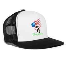 Trucker Hat, 47% Cotton/28% Nylon/25% Polyester | Brand: Yupoong White Snapback Trucker Hat For Winter, Adjustable White Trucker Hat For Winter, Casual White Christmas Hat, Casual White Winter Trucker Hat, White Brimmed Trucker Hat For Outdoor, White Christmas Cap, Creative Shirts, Christmas Gnomes, Retro Stil