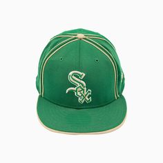 Upgrade your game to the next level with the New Era Chicago White Sox MLB 59FIFTY Fitted Hat. Show off your team pride with this premium accessory that features a sleek and comfortable fit. Perfect for any die-hard White Sox fan, this hat is a must-have for those who want to represent their team in style. Color: Green / Gold Style: NECWS-GRNGOLD Green Fitted Hat For Baseball Season, Retro Adjustable Fitted Hat For Sports, Retro Adjustable Sports Fitted Hat, Adjustable Retro Sports Hat, Green Six-panel Baseball Cap, One Size, Green Six-panel Baseball Cap One Size, Green Six-panel Baseball Cap, Green Six-panel Trucker Hat For Sports, Green One Size Six-panel Baseball Cap