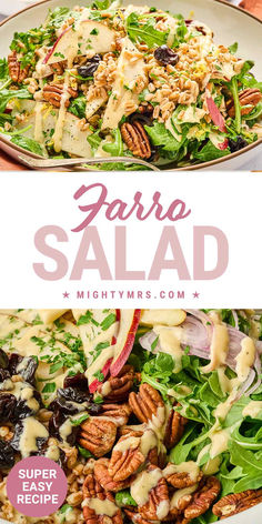 Toasted Farro Salad Hummus Salmon, Detox Salad Recipes, Cleansing Meals, Toasted Farro, Chicken Hummus, Perfect Salad Recipe, Farro Salad Recipes, Tasty Salads, Goddess Dressing