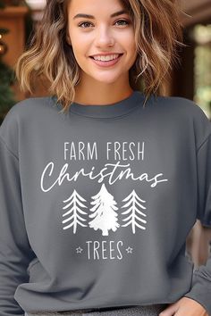 Farm Fresh Christmas Trees Graphic Fleece Sweatshirts.Unisex Crew Neck Long Sleeve Sweaters Knits.Crafted from premium materials, tailored to your lifestyle, ensuring a comfortable fit for any occasion.Family Group Uniforms Birthday Party Gift Concert Festival Events.High Quality Direct To Film Printed Graphic Design.50%COTTON,50%POLYESTERNICARAGUAMade In: Nicaragua Holiday Sunglasses, Fur Coat Men, Farm Fresh Christmas Trees, Group Outfits, Christmas Tree Graphic, Long Sleeve Sweaters, Fresh Christmas Trees, Fashion Themes, Concert Festival