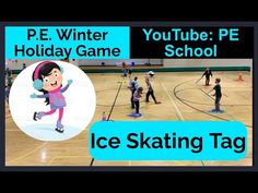 an ice skating tag with the words pe winter holiday game