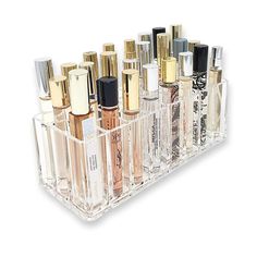 Byalegory Acrylic Rollerball Perfume Organizer Beauty Scent Holder 24 Space Organization Container Storage for Tall Scented Oils - Clear Perfume Collection Display, Perfume Organizer, Perfume Storage, Space Organization, Travel Perfume, Container Storage, Travel Size Perfume