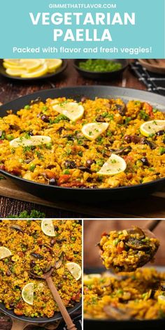 vegetarian paella is loaded with flavor and fresh veggies