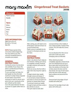 the instructions for gingerbread treat baskets are shown in this brochure, which includes instructions to make them look like gingerbread houses