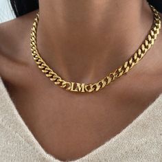 Material: Copper. Color: Gold,White Gold,Rose Gold. Process: Gold plated.  Chain Length: 14",16",18",20",22".  Recipient: Women, Mom, Wife, Girl Friend, Children.  Product Type: Personalized Jewelry.  Gift Type: Necklace.  Occasions: Valentine's Day, Mother's Day, Christmas, Birthday, etc.  Necklace Type: Necklace.  Brand: Silviax Jewelry. Item: 2023NE0035 Initial Choker Necklace, Gold Chockers, Thick Choker Necklace, Thick Gold Chain Necklace, Thick Gold Chain, Bracelet Metal, Initial Necklace Gold, Gold Choker Necklace, Initial Bracelet