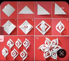 how to make paper snowflakes for christmas or new year's eve - step by step instructions