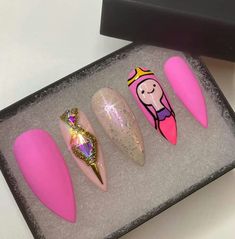 Bubblegum Nails, Time Nails, Buff Nails, Cute Halloween Nails, Winter Nails Acrylic, Claw Nails, Nail Shapes