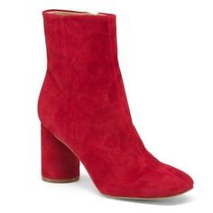 Size : 6 Color: Red Condition : Nwt Details : - Seam Detail - Block Cylinder Heel - Approx. 3in Heel - 5.25in Shaft Height - 9.5in. Shaft Circumference - Square Toe - Side Zip Closure - Suede Upper, Man Made Sole Snakeskin Boots, Western Ankle Boots, Faux Leather Boots, White Boots, Western Cowboy Boots, Marc Fisher, Suede Ankle Boots, Black Leather Boots, Suede Booties