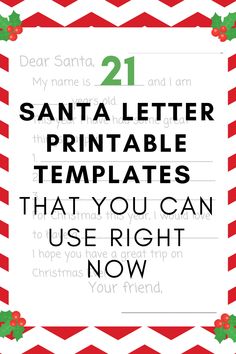 santa letter printable templates that you can use right now for your christmas party